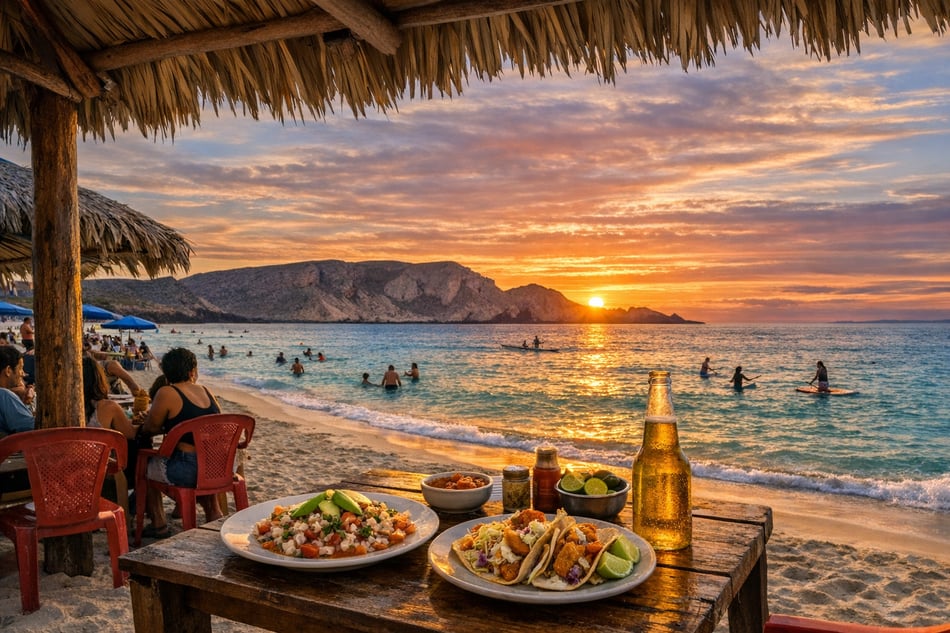 Playa Tecolote La Paz — donde termina el día perfecto
