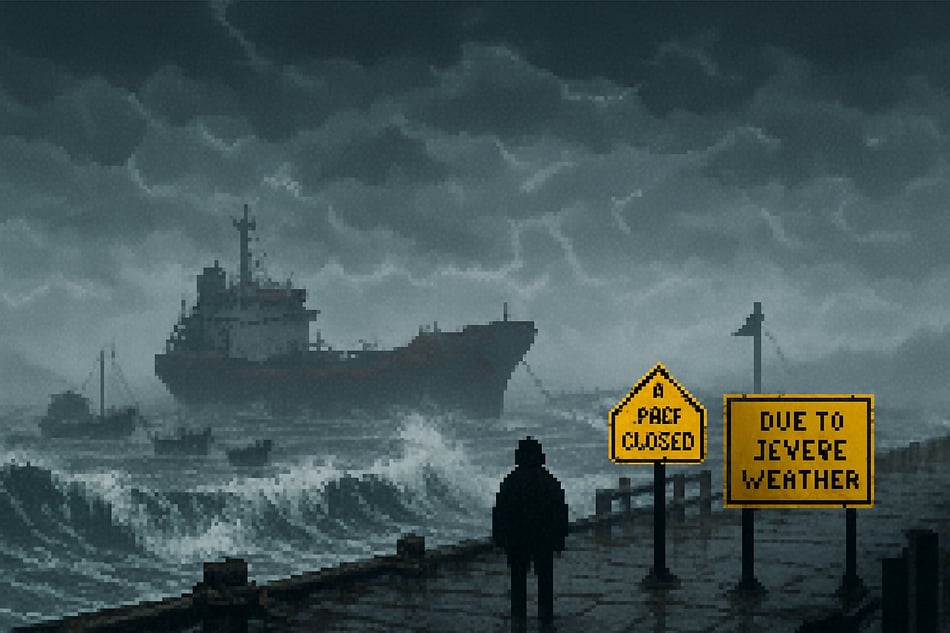 Port Closed by authorities because Weather conditions