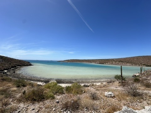 Panorámica de la bahía de Balandra entre el desierto